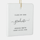 Klasse van 2022 Afstuderen Simple Custom Calligrap Keramisch Ornament (Rechts)