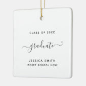 Klasse van 2022 Afstuderen Simple Custom Calligrap Keramisch Ornament (Links)