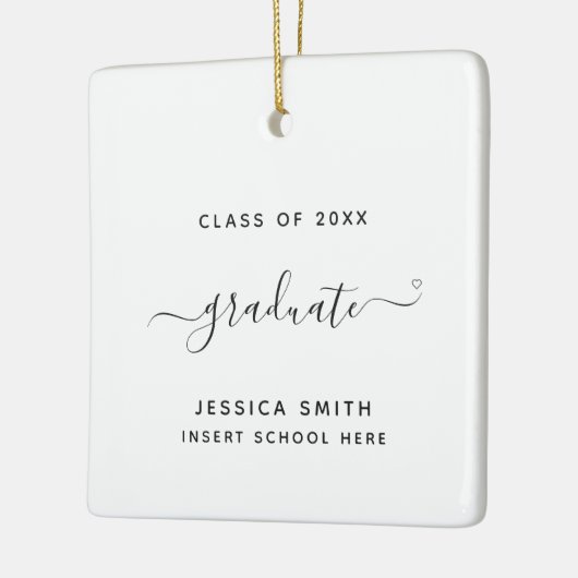 Klasse van 2022 Afstuderen Simple Custom Calligrap Keramisch Ornament (Links)
