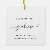 Klasse van 2022 Afstuderen Simple Custom Calligrap Keramisch Ornament (Voorkant)