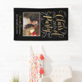 Klasse van 2022 Black Gold Graduation Party-foto Spandoek (Insitu)