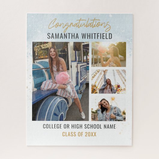 Klasse van 2022 Foto Collage Modern Afstuderen Legpuzzel (Verticaal)