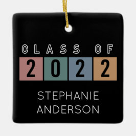 Klasse van 2022 Geslaggeschenken aan het schoolcol Keramisch Ornament