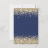 Klasse van 2022 Graduation Party Gold Navy Blue Kaart (Achterkant)