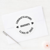 Klasse van 2022 het jaar afstuderen van de douanen ronde sticker (Envelop)