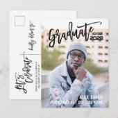 Klasse van 2022 het Moderne Afstuderen van de Foto Uitnodiging Briefkaart (Voorkant / Achterkant)