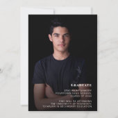 Klasse van 2022 Jongen Graduation Party Foto Kaart (Voorkant)