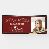 Klasse van 2022 Klassieke foto-Afstuderen Spandoek (Horizontaal)