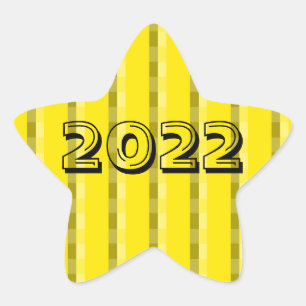 Klasse van 2022 Light Yellow Star-Sticker van Janz Ster Sticker