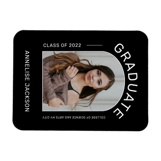 Klasse van 2022 minimalistische, eenvoudige afstud magneet (Horizontaal)