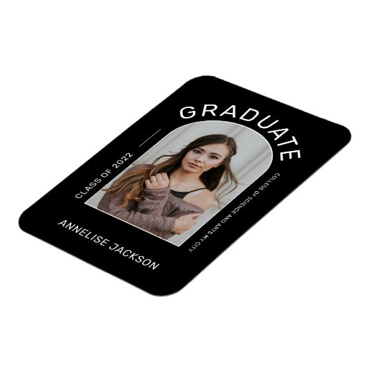 Klasse van 2022 minimalistische, eenvoudige afstud magneet (Linkerzijde)