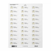 Klasse van 2022 Retouradreslabels (Gold) Etiket (Full Sheet)