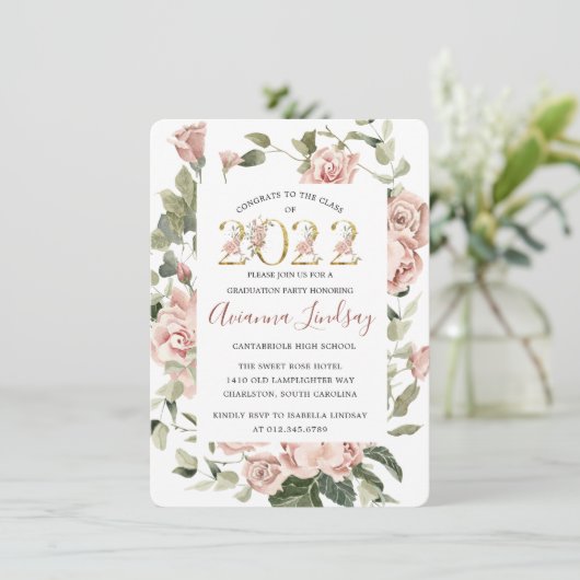 Klasse van 2022  Roze Afstuderen I Kaart (Staand voorkant)