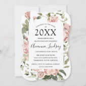 Klasse van 2022  roze Afstuderen Kaart (Voorkant)