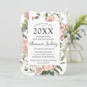 Klasse van 2022  roze Afstuderen Kaart (Staand voorkant)