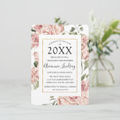 Klasse van 2022 Roze Afstuderen Rustic Kaart (Staand voorkant)