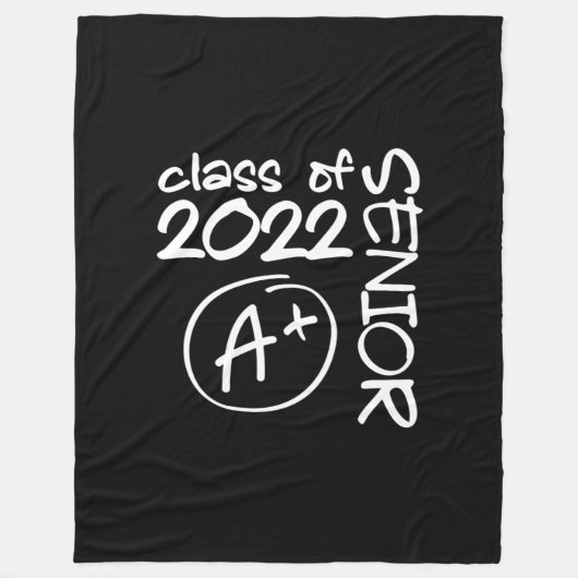 Klasse van 2022 Senior A+-Afstuderen Fleece Deken (Voorkant)