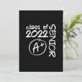 Klasse van 2022 Senior A+-Afstuderen Save The Date (Staand voorkant)