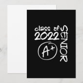 Klasse van 2022 Senior A+-Afstuderen Save The Date (Voorkant / Achterkant)