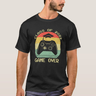 Klasse van 2022 Senior Video Gamer Game over Gradu T-shirt