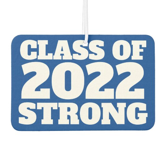 Klasse van 2022 sterk jaarblauw luchtverfrisser (Voorkant)