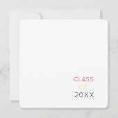 KLASSE VAN 2022 Zwart Wit Check School Kleuren Bedankkaart (Voorkant)