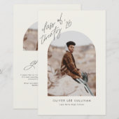 Klasse van 2023 Aankondiging Afstuderen beige Arch (Voorkant / Achterkant)