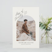 Klasse van 2023 Aankondiging Afstuderen beige Arch (Staand voorkant)