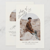 Klasse van 2023 Aankondiging Afstuderen beige Arch (Voorkant / Achterkant)