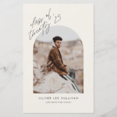 Klasse van 2023 Aankondiging Afstuderen beige Arch (Voorkant)