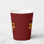 Klasse van 2023 Afstudeerder Eenvoudige maroon en  Papieren Bekers (Links)