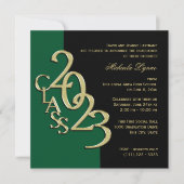 Klasse van 2023 Afstudeerder Green en Gold Kaart (Voorkant)