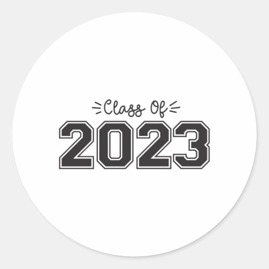 Klasse van 2023, Afstuderen, 2023 senioren Ronde Sticker (Voorkant)