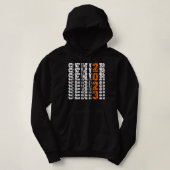 Klasse van 2023 Afstuderen Afstuderen honkbalpen Hoodie (Design voorkant)