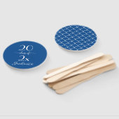 Klasse van 2023 Afstuderen blauw wit patroon Handwaaier (Niet-gemonteerd)