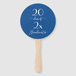Klasse van 2023 Afstuderen blauw wit patroon Handwaaier