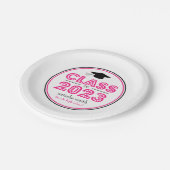 Klasse van 2023 Afstuderen Borden (warm roze) Papieren Bordje (Gekanteld)