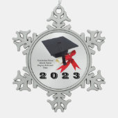 Klasse van 2023 Afstuderen Dag door Janz Tin Sneeuwvlok Ornament (Voorkant)