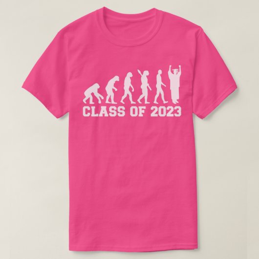 Klasse van 2023 afstuderen evolutie t-shirt (Design voorkant)