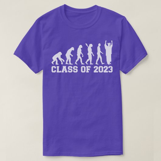 Klasse van 2023 afstuderen evolutie t-shirt (Design voorkant)