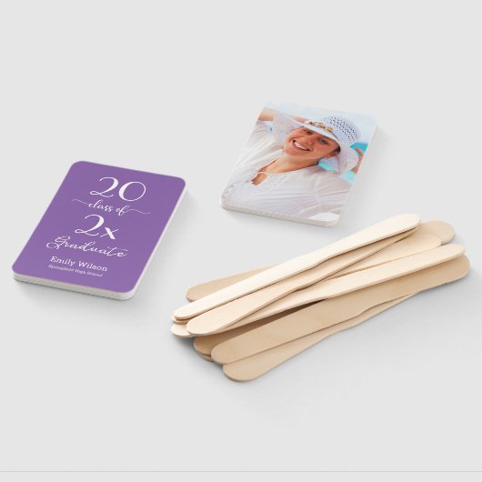 Klasse van 2023 Afstuderen Foto Aangepaste Schoolk Handwaaier (Niet-gemonteerd)