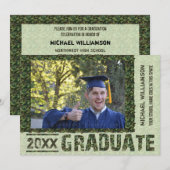 Klasse van 2023 Afstuderen Foto Camo Custom Party Kaart (Voorkant / Achterkant)