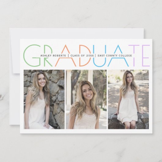 Klasse van 2023 Afstuderen fotocollage van afstude Kaart (Voorkant)