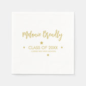 Klasse van 2023 | Afstuderen Gold Party-sterren Servet (Voorkant)