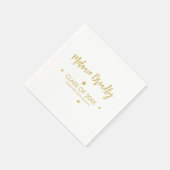 Klasse van 2023 | Afstuderen Gold Party-sterren Servet (Hoek)