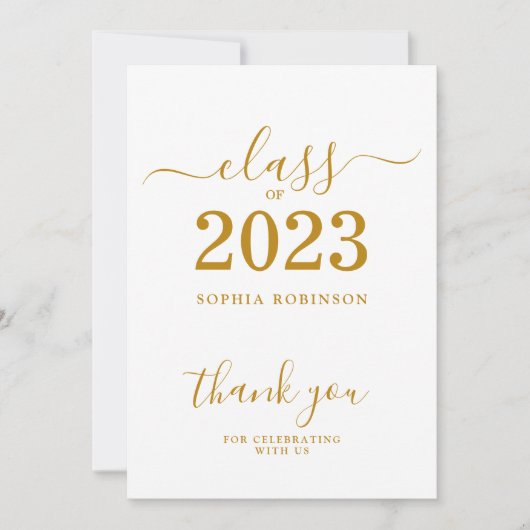 Klasse van 2023 Afstuderen - Hartelijk dank Bedankkaart (Voorkant)