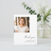 Klasse van 2023 Afstuderen met dubbelzijdige foto' Bedankkaart (Staand voorkant)