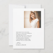 Klasse van 2023 Afstuderen met dubbelzijdige foto' Bedankkaart (Achterkant)