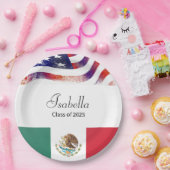 Klasse van 2023 Afstuderen Mexicaans-Amerikaanse Papieren Bordje (Feest)