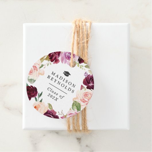 Klasse van 2023 Afstuderen Paars Afstuderen van Fl Bedankjes Labels (In situ)